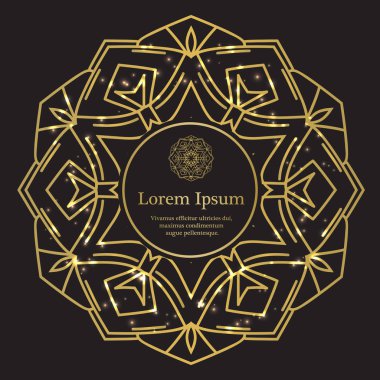 Altın ve siyah davet şablonu