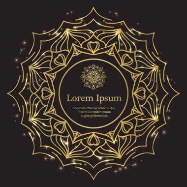 Altın ve siyah davet şablonu