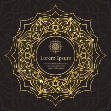 Altın ve siyah davet şablonu
