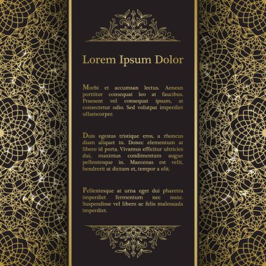 Altın ve siyah davet şablonu