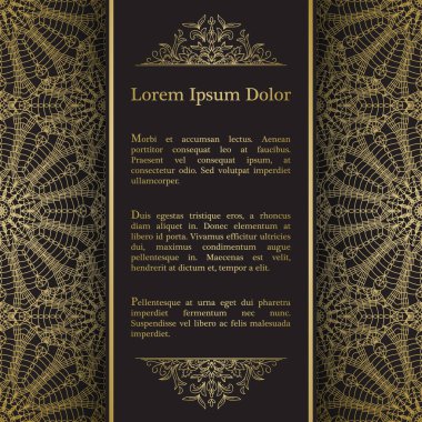 Altın ve siyah davet şablonu