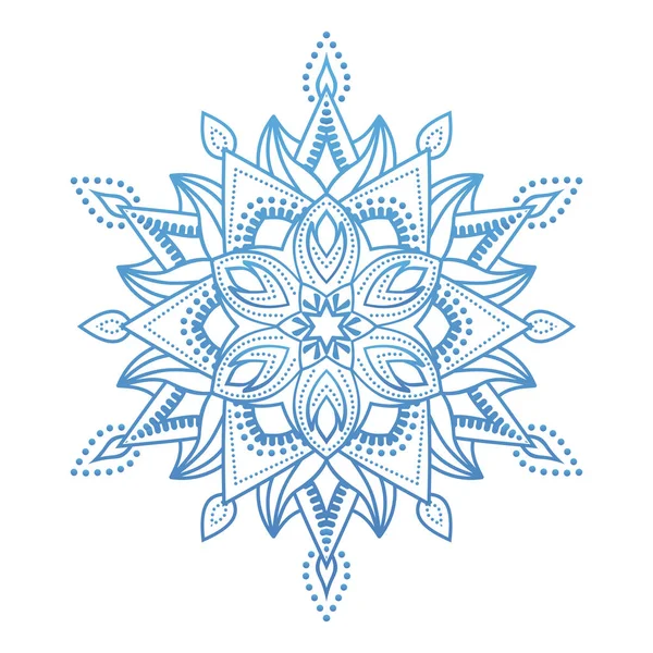 Runde Blume Mandala Ornament — Stockvektor