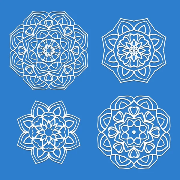 Runde Blume Mandala Ornament — Stockvektor