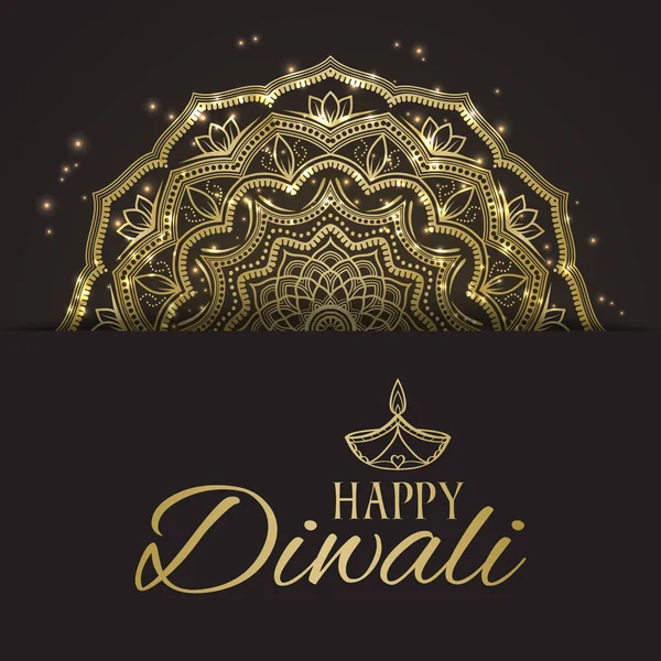 Ευτυχισμένο diwali ευχετήρια κάρτα — Διανυσματικό Αρχείο