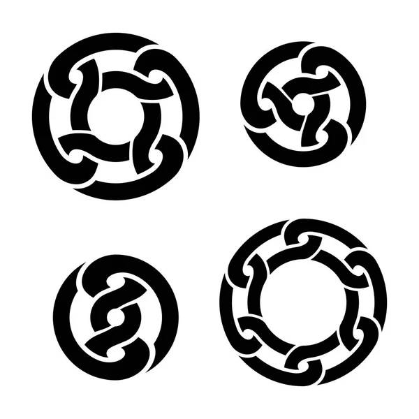 Ornements à chaîne ronde — Image vectorielle