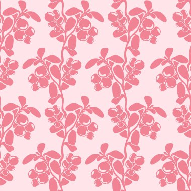 İsveç kirazı siluet dalları seamless modeli