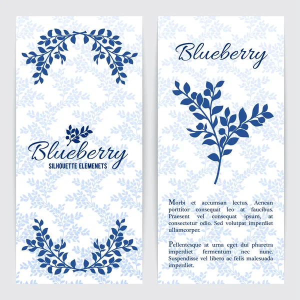 Blueberry flyer sjablonen — Stockvector