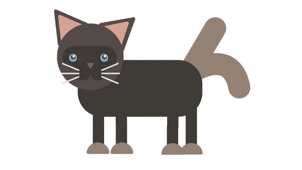 Ilustração isolada do vetor animal de estimação do gato — Vetor de Stock