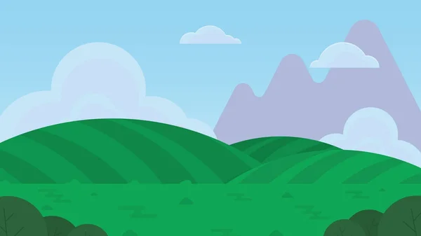 Paysage de campagne dans une illustration vectorielle de fond de jour clair — Image vectorielle