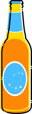 Bira şişe izole vektör çizim