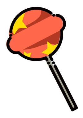 İzole lolipop vektör çizim 
