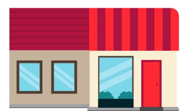 Ev küçük dış arka plan vektör çizim