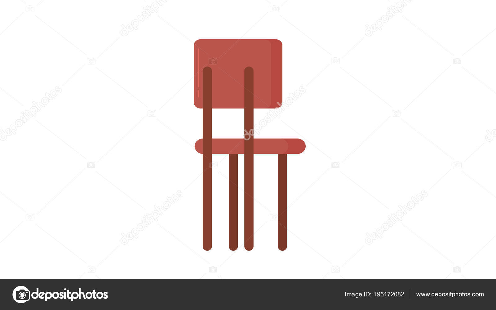 Back Chair Insolated Vector Illustrator Stock Vector