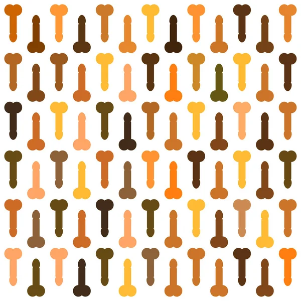 Penis seamless pattern. Color body part texture. Male background