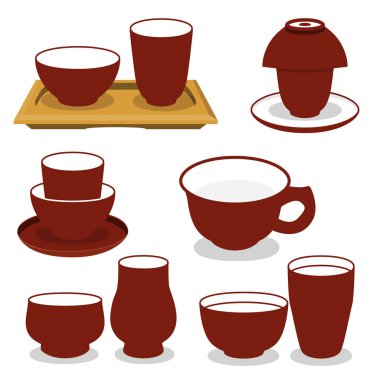 Çin çay mutfak eşyaları seti.