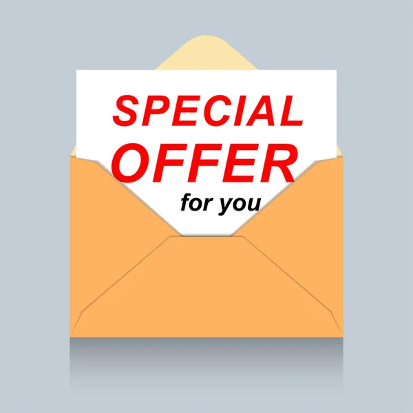 Envelope com oferta especial pessoal — Vetor de Stock