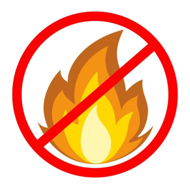 Beyaz arka plan üzerinde izole yangın poster dışarı geçti.