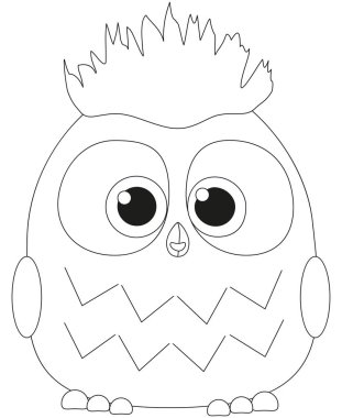 Şirin bebek çocuk baykuş siyah beyaz poster