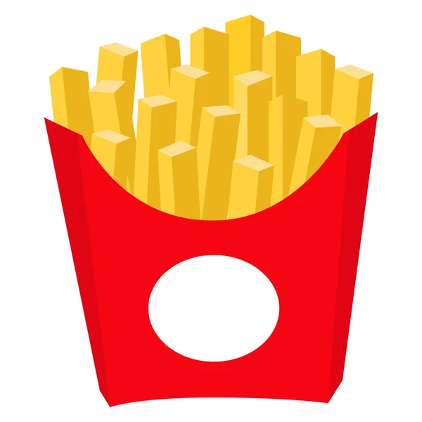 Színes francia krumpli burgonya chips gyorsétterem ikon poszter — Stock Vector