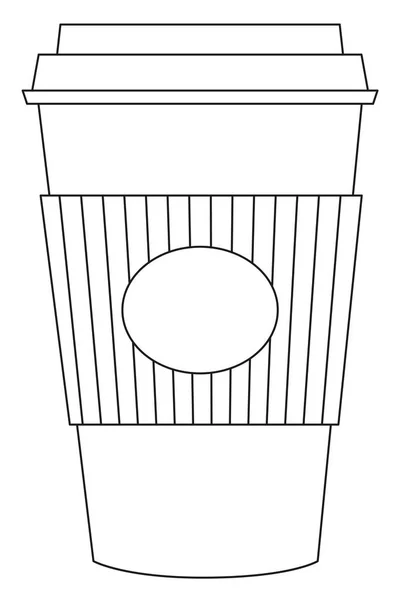 Schwarzer und weißer Tee Kaffee zum Mitnehmen Tasse Symbol Poster. — Stockvektor