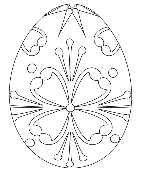 Affiche oeuf de Pâques noir et blanc . — Image vectorielle