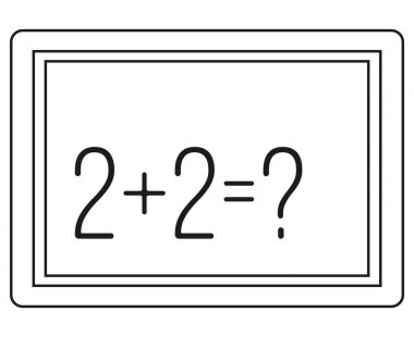 Okul üniversite üniversite hattı sanat simgesi poster tebeşir kurulu.