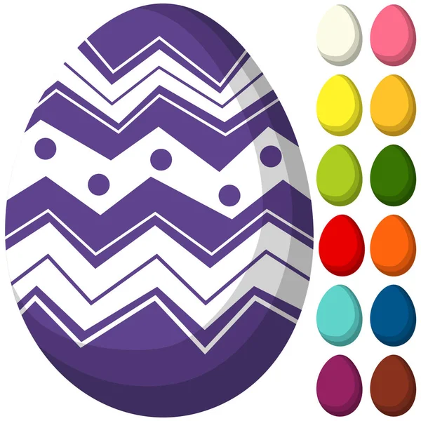 Colorido púrpura ultra violeta Pascua chocolate patrón cubierta huevo cartel . — Vector de stock