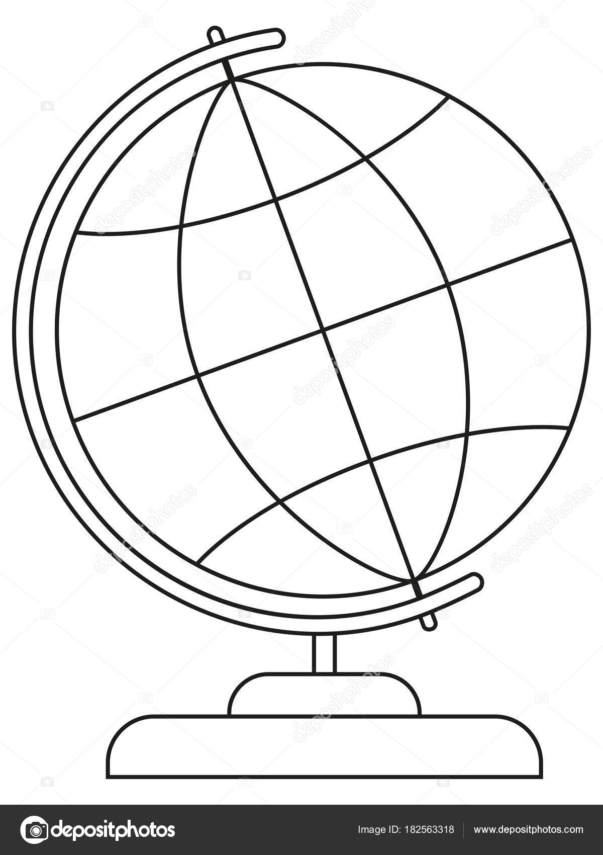 School college university line art icon poster globe. — Stock Vector ... School college university line art icon poster globe. — Stock Vector ...