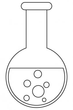 Okul kolej Üniversitesi hat sanat simgesi poster bilim test tüpü.