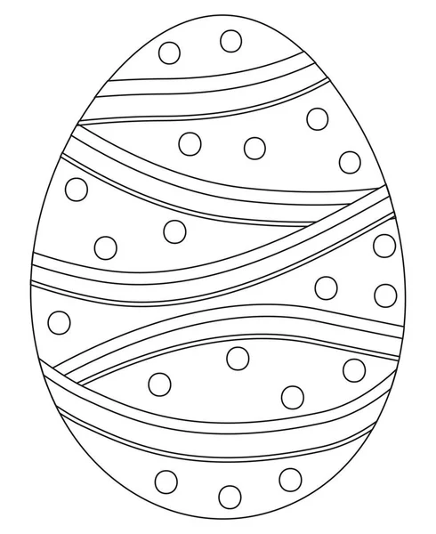 Cartaz de ovo de páscoa preto e branco . — Vetor de Stock