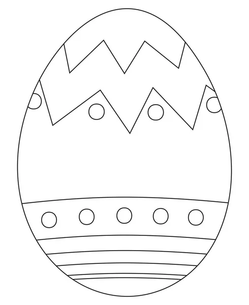 Black and white easter egg poster. — Stock Vector