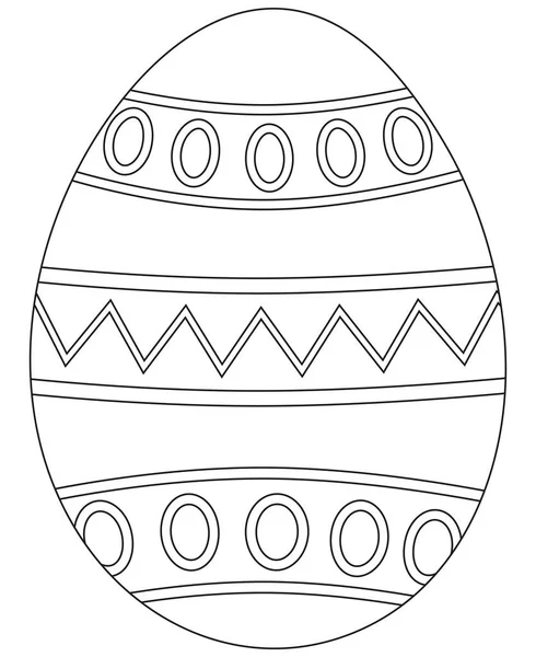 Cartel de huevo de Pascua blanco y negro . — Vector de stock