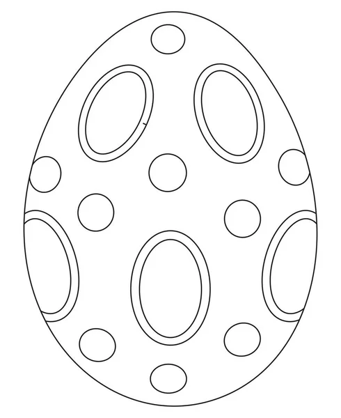 Cartaz de ovo de páscoa preto e branco . — Vetor de Stock