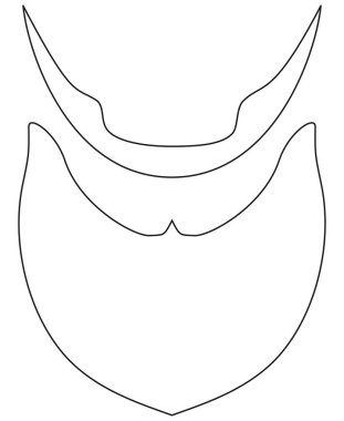 Simge hat sanat poster sakal, kunduz, sakallı adam baba baba gün seti.