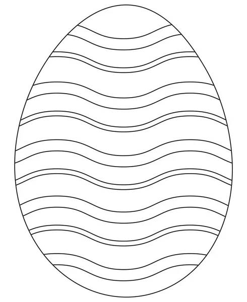 Black and white easter egg poster. — Stock Vector