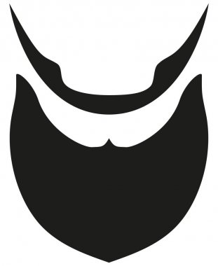 Simgesi poster sakal, kunduz, sakallı adam baba baba gün siluet hipster seti.