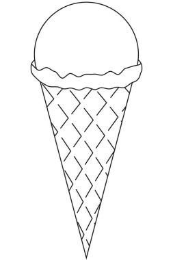 Sanat siyah beyaz simgesi dondurma satır.