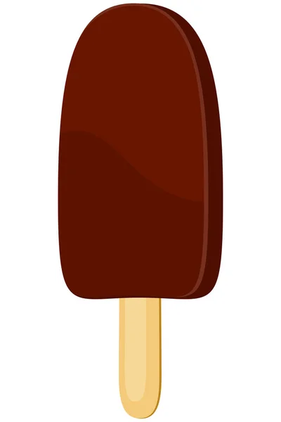 Πολύχρωμο σοκολάτα βανίλια παγωτό κρέμα popsicle. — Διανυσματικό Αρχείο