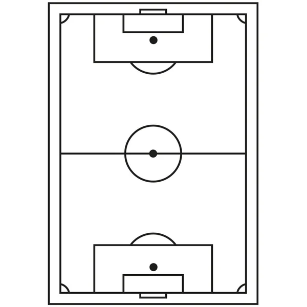 Satırı sanat siyah beyaz futbol alanı simgesi.