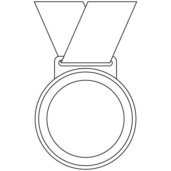 Черно-белая медаль . — стоковый вектор