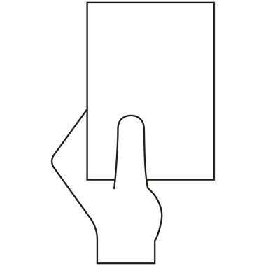 Satırı sanat siyah beyaz futbol hakem kartı simgesi.