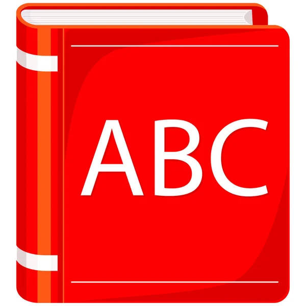 Caricatura colorido icono cartel ABC cubierta del libro . — Archivo Imágenes Vectoriales