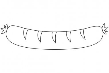 Hat sanat siyah beyaz sosis