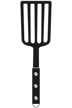 Barbekü spatula ahşap sapı siluet