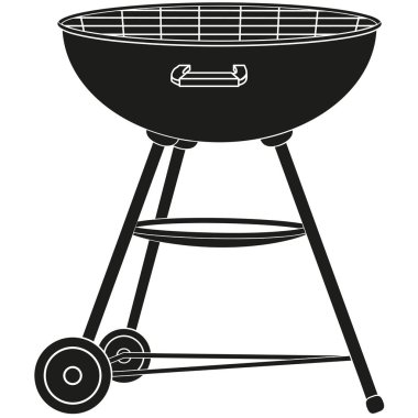 Tekerlek siluet Barbekü Izgara
