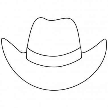 Hat sanat siyah beyaz kovboy şapkası