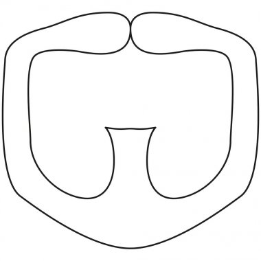 Hat sanat siyah beyaz Keçi sakalı