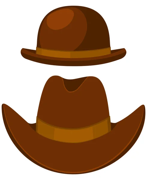 Colorido conjunto de sombrero histórico de dibujos animados — Vector de stock