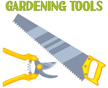 Parlak renkli karikatür ağaç süsleme seti