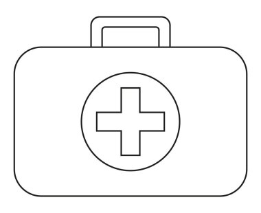 Sanat siyah beyaz ilk el uzatmak teçhizat sıraya. Tıp vektör çizim simgesini, etiket, işaret, yama, sertifika rozet, hediye kartı, damga logosu, etiket, poster, web afiş için